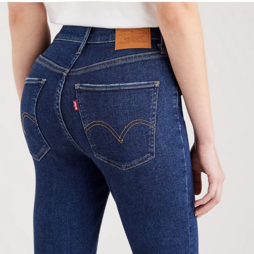 Levi's MILE HIGH SUPER SKINNY jeans Levis size 27 dark wash blue